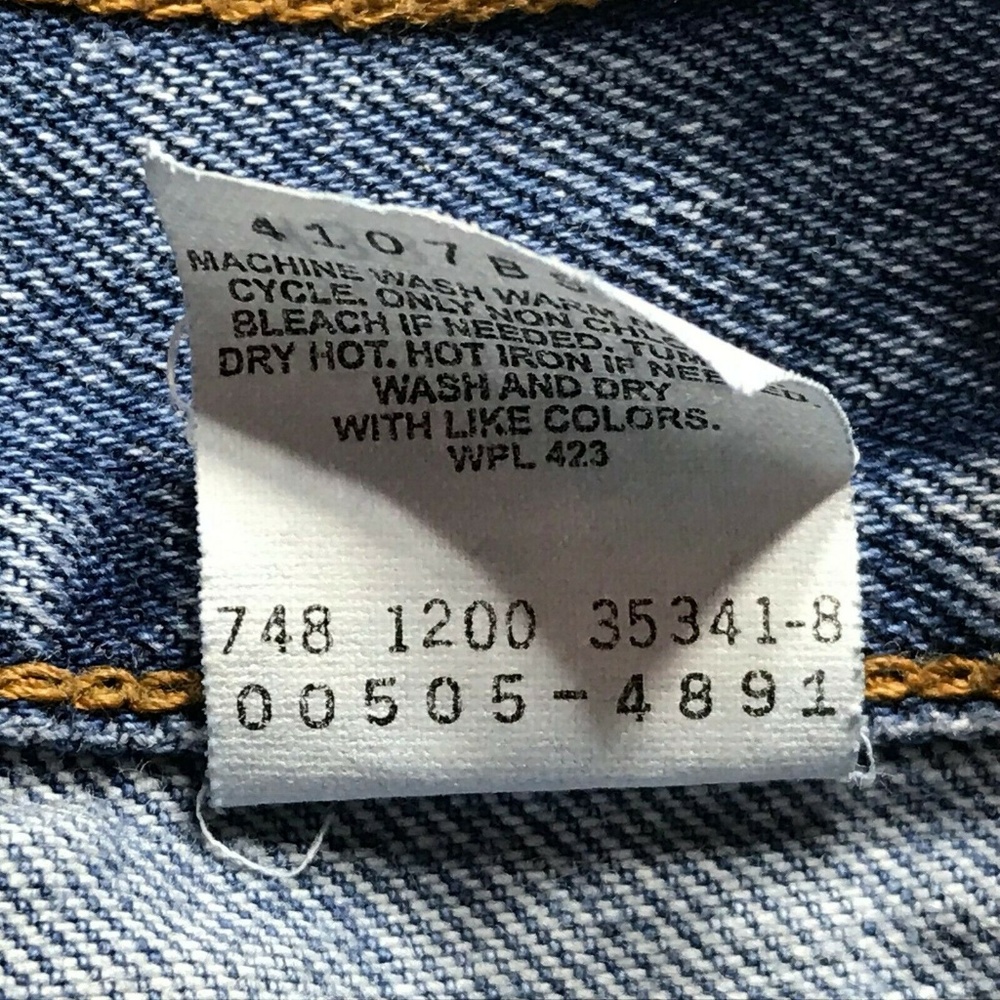 SOLD Levi's 33x32 505 Regular Fit Blue Jean GUC - Picture 6 of 8